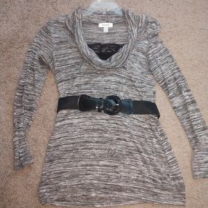 Marled knit tunic